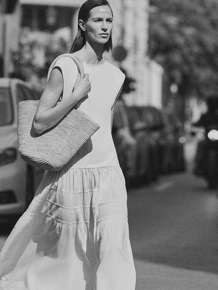 ティアードギャザーミディワンピース